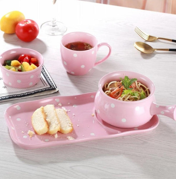 Polka soup and plate set