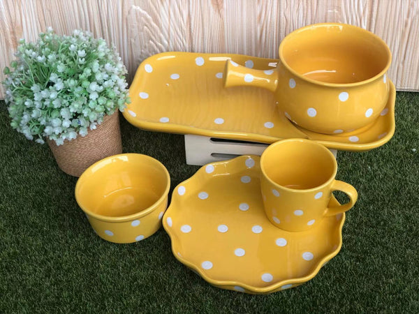 Polka soup and plate set