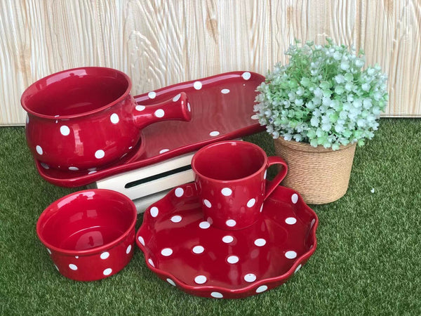 Polka soup and plate set